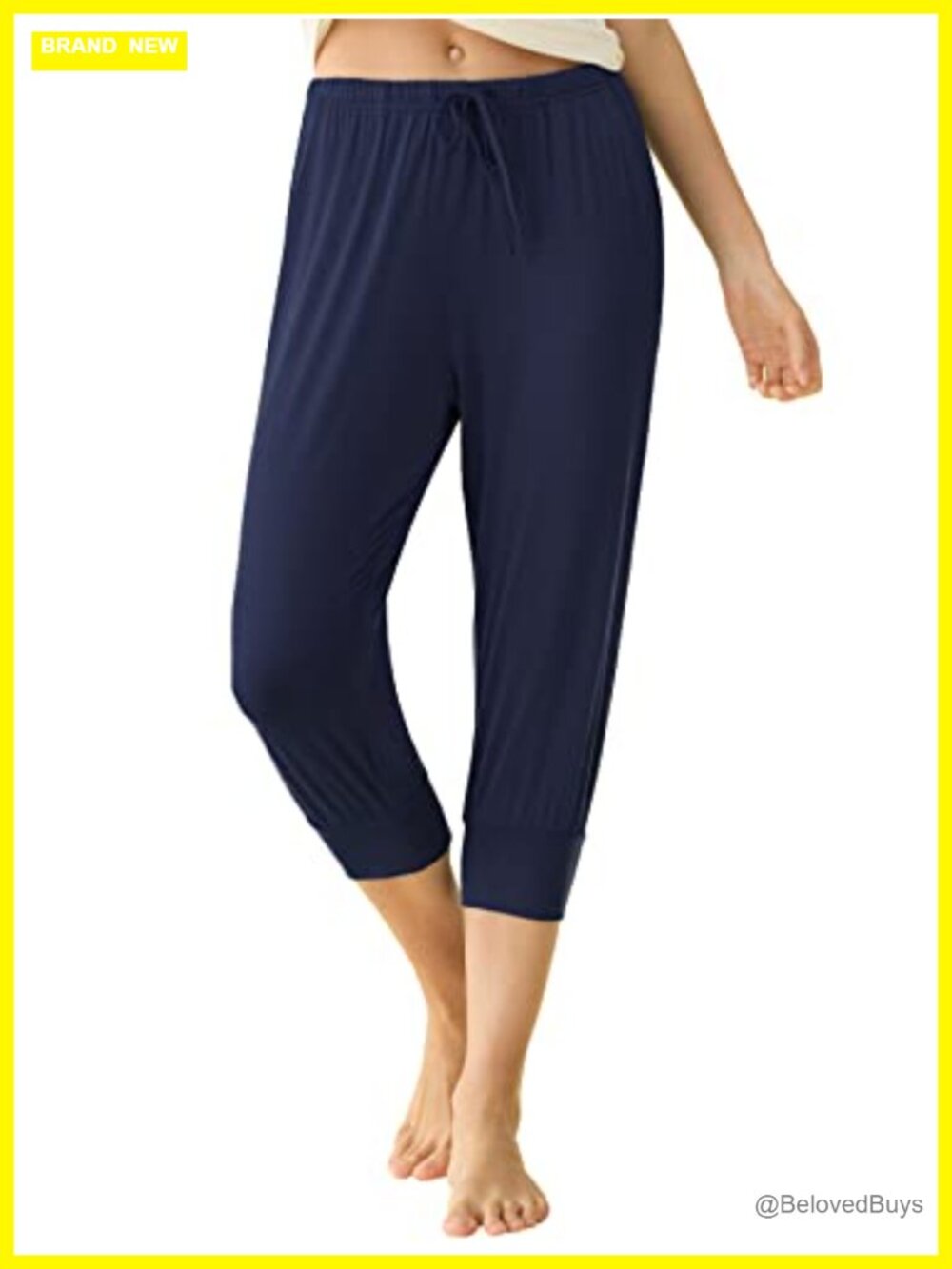 Viscose Capri Jogger Lounge Pajama Pants Soft Drawstring